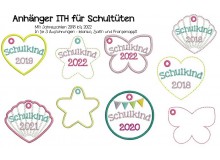 ITH Stickserie - Anhänger Schultüte Schulkind bis 2025
